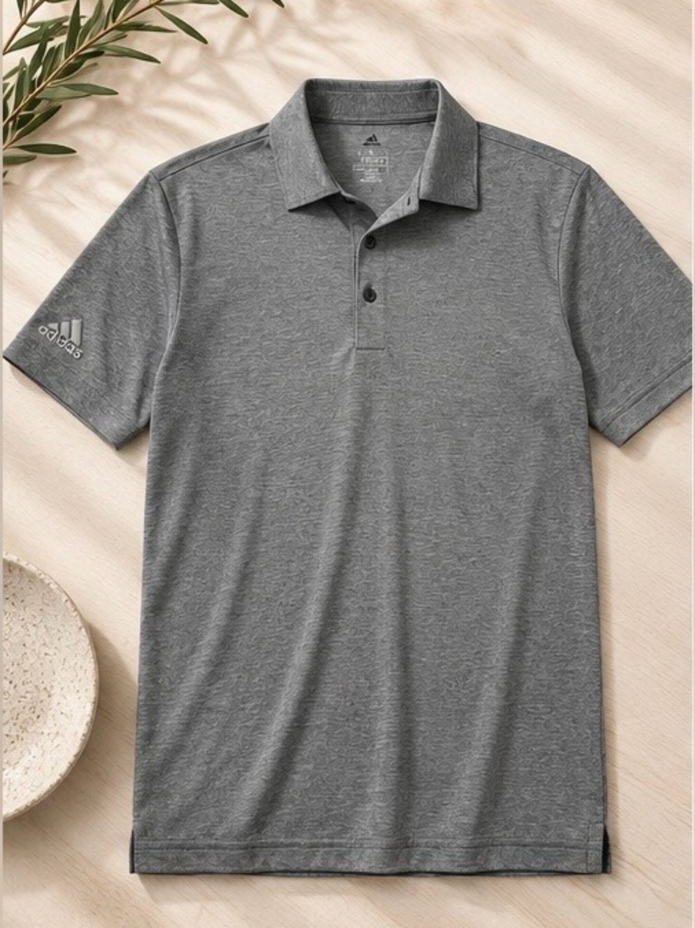 Adidas Golf Heathered Gray
Performance Polo Shirt
Men's Medium Moisture Wicking